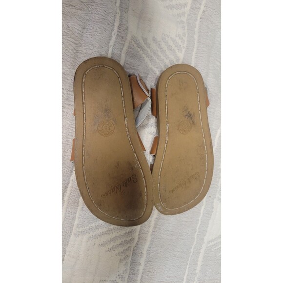 Salt Water Sandals by Hoy Tan Leather Original Style Kids Size 8 | Classic Water - Picture 3 of 5